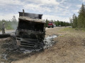 Большегруз сгорел в результате ДТП в Мегино-Кангаласском районе Якутии