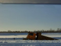 Два самосвала предварительно застряли во льду в Якутии