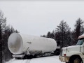 Две фуры развернуло на снежной дороге в Нерюнгринском районе Якутии